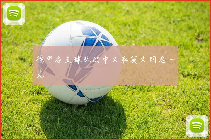 德甲各支球队的中文和英文网名一览
